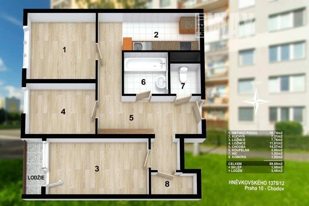 BYT 3+1 PŘED REKONSTRUKCÍ NEDALEKO METRA HÁJE aneb „DOBRÝ SOUSED JE K NEZAPLACENÍ“