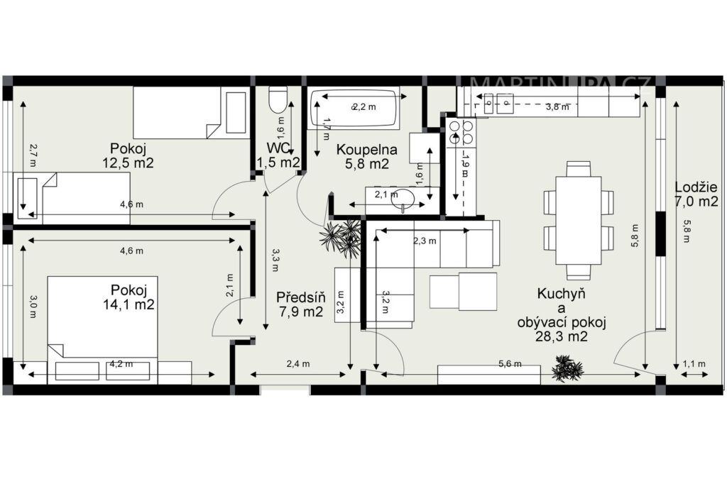3+kk+L Vysočanská 241/109, Praha 9