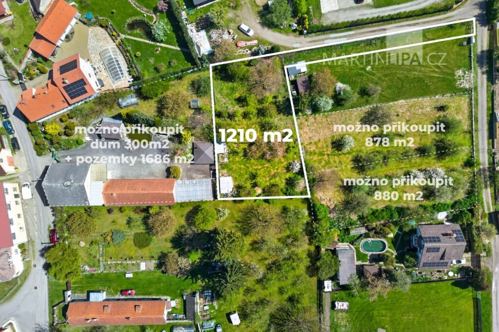 Hostěradice – pozemek 1210m2 73/4, 73/8