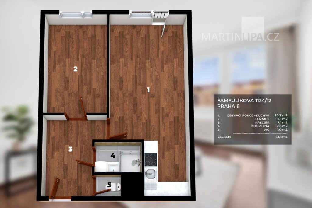 2kk Famfulíkova 1134/12, Praha